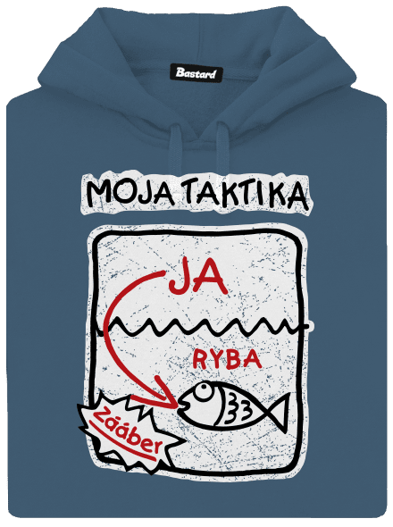 Rybárska taktika dámska mikina klokanka Denim