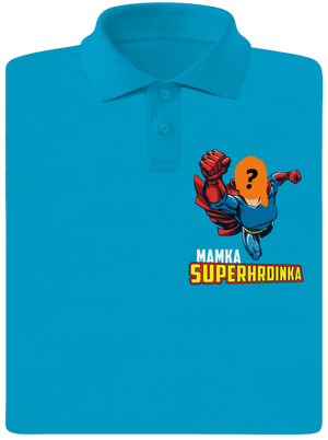 Mamka superhrdinka pánska polokošeľa Blue Atol