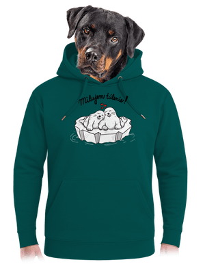 Milujem túlenie unisex mikina premium Emerald Green