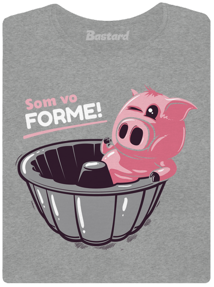 Vo forme dámske tričko Dark Gray Melange