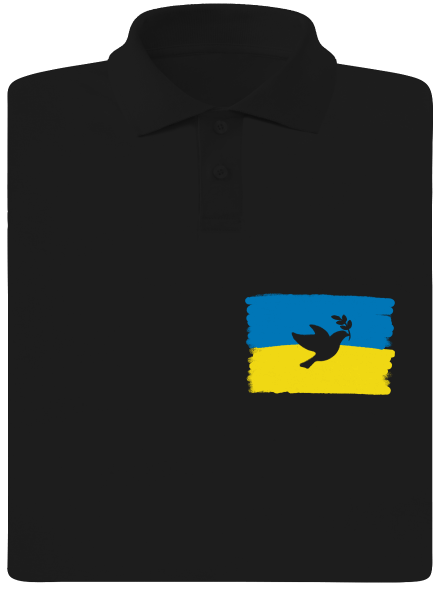 Ukrajina - Holubica pánska polokošeľa Black