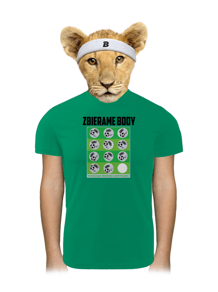 Zbierame body - futbal detské športové tričko Kelly Green Mal