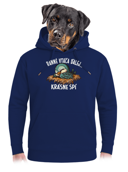 Ranné vtáča spí unisex mikina premium Navy