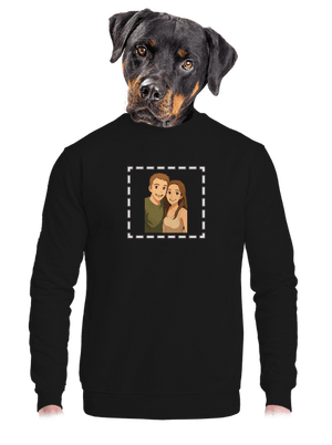 Ghibli efekt z vlastnej fotky unisex mikina bez kapucne Black