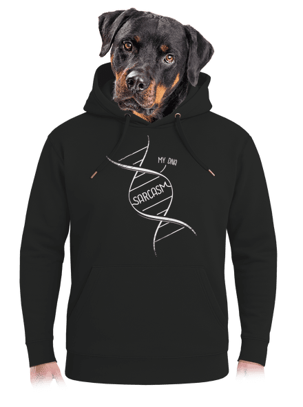 Sarcasm unisex mikina premium Dark Black