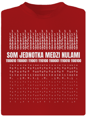 Jednotka medzi nulami pánske športové tričko Red Mal