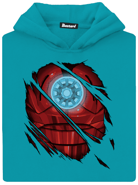 Ironman detská mikina klokanka Hawaiian Blue