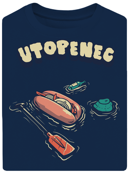 Utopenec unisex tričko oversized Midnight Blue