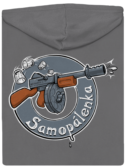 Samopálenka dámska mikina na zips Steel Gray