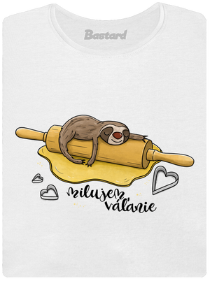 Milujem váľanie dámske tričko s lemom White