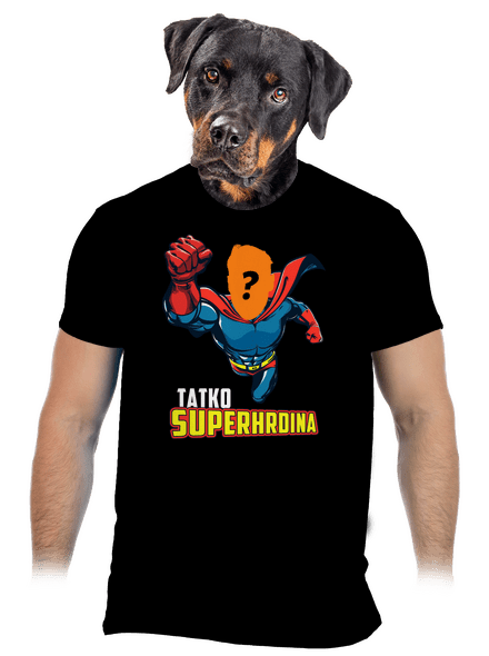 Tatko superhrdina pánske tričko Black