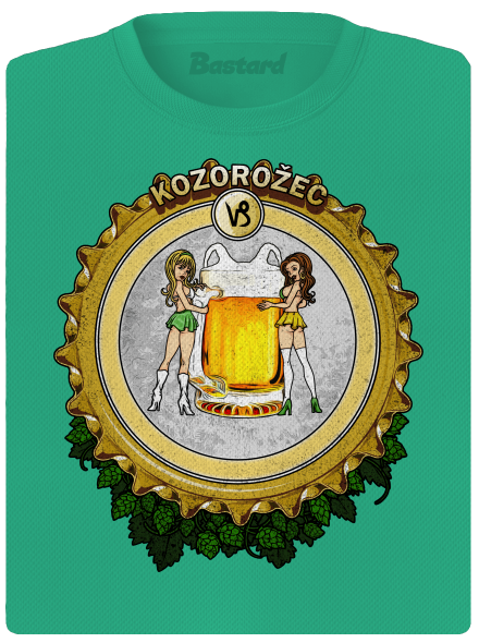 Pivný horoskop: Kozorožec dámske športové tričko Mint Mal