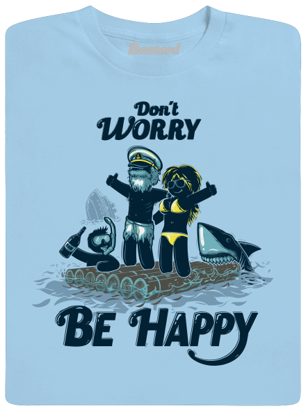 Don't worry pánske tričko Sky Blue