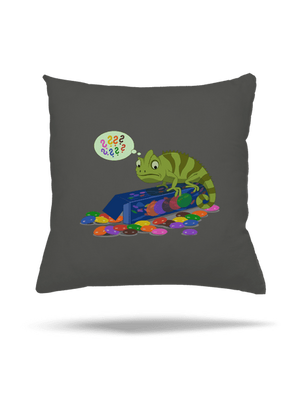 Zmätený chameleón vankúš Gray Pol