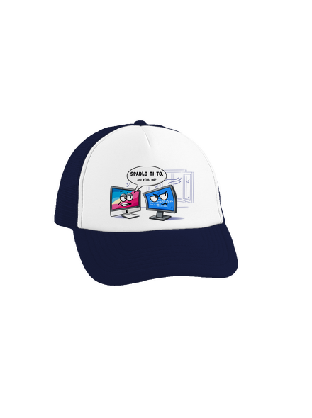 Mac vs. Windows šiltovka truckerka French Navy cap