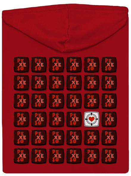 Pexeso pánska mikina na zips Red