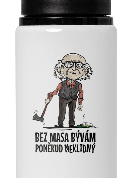 Neklidný bez masa flaša na vodu White