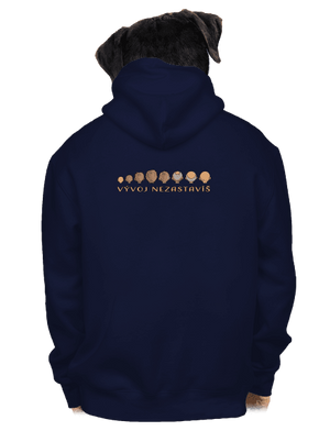 Vývoj nezastavíš pánska mikina na zips Navy