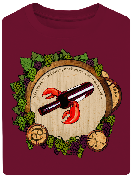 Vínny horoskop: Rak unisex tričko oversized Garnet