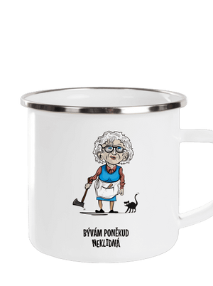 Neklidná - vlastný text plecháčik White