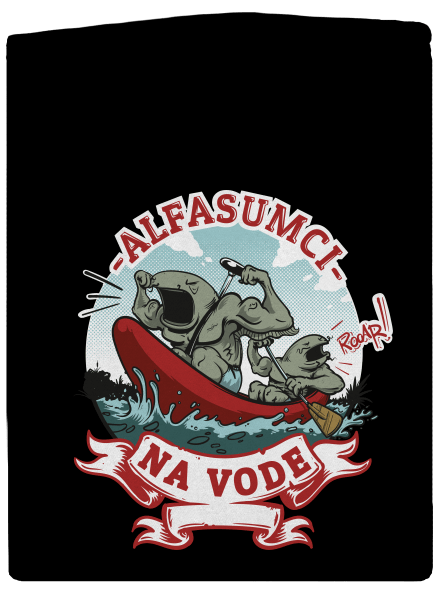Alfasumci na vode pánska mikina na zips Black