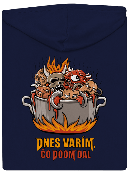 Čo Doom dal pánska mikina na zips Navy