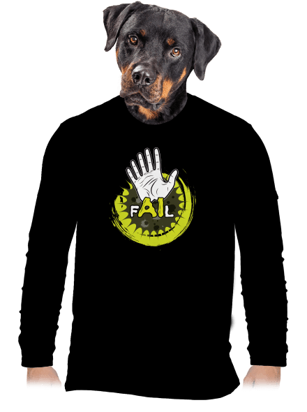 AI Fail pánske dlhý rukáv Black