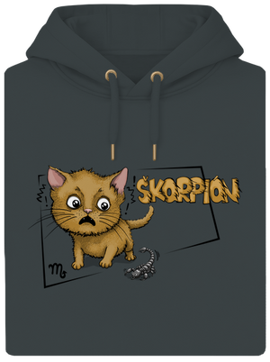 Mačací horoskop: Škorpion unisex mikina premium Charcoal