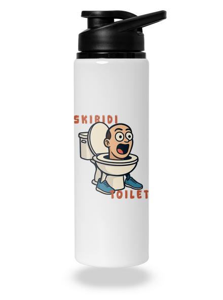 Skibidi Toilet flaša na vodu White