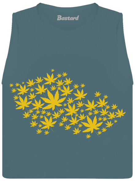 Ganja Country dámske tielko voľné Heather Deep Teal