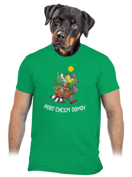 Hory chcem domov pánske tričko Kelly Green