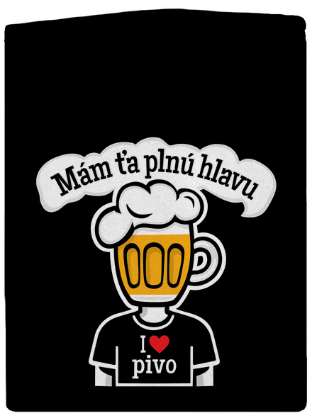 Mám ťa plnú hlavu pánska mikina na zips Black
