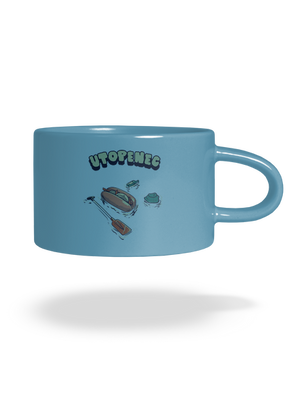 Utopenec hrnček makronka Blue Macaron