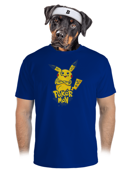 Pokérmon pánske športové tričko Royal Blue Mal