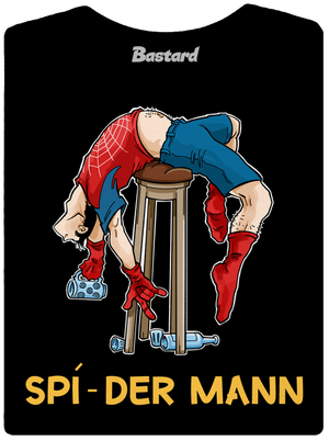 Spí-der Mann dámske tričko s lemom Black