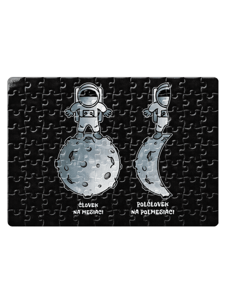 Polčlovek na polmesiaci puzzle White