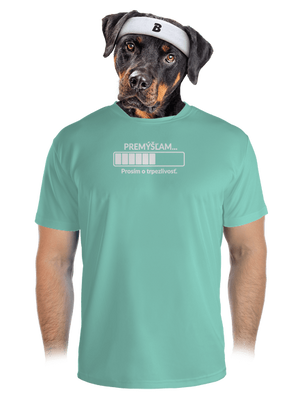 Premýšľam pánske športové tričko Mint Mal