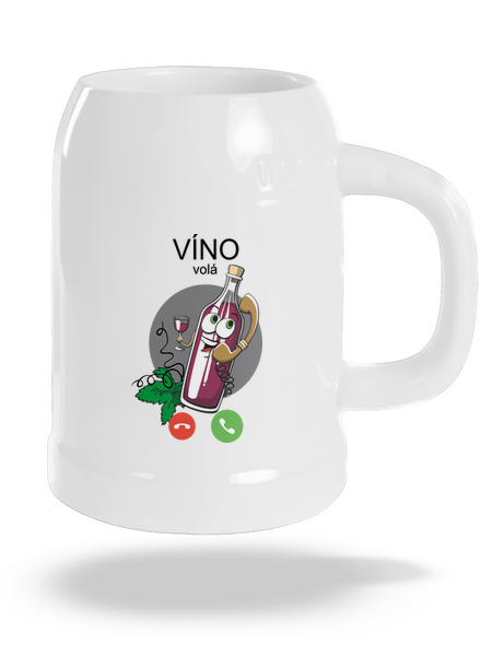 Červené víno volá polliter White