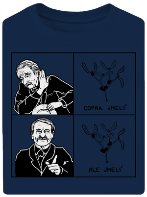 Cimrman: Copak jmelí unisex tričko oversized Midnight Blue