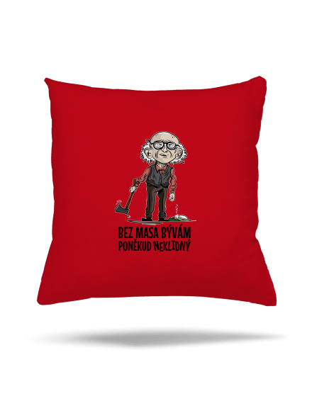 Neklidný bez masa vankúš Red