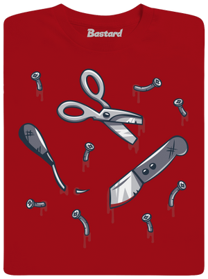 Halloween náradie pánske dlhý rukáv Red