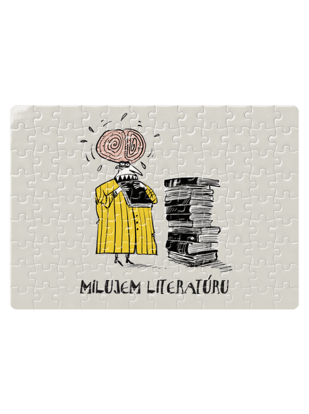Milujem literatúru puzzle White