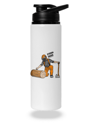 Drevorubač flaša na vodu White