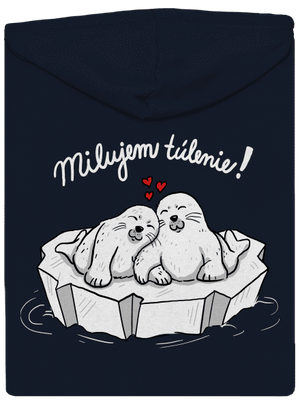 Milujem túlenie dámska mikina na zips Navy Mal