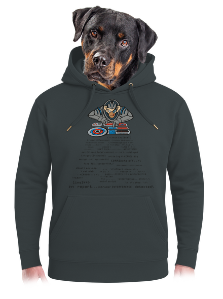 Coder ape unisex mikina premium Charcoal