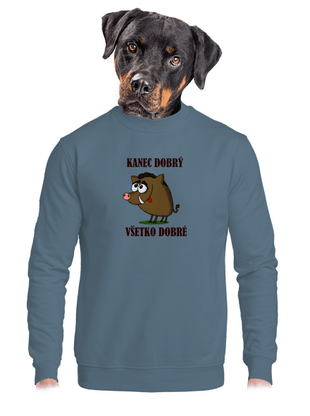 Kanec dobrý unisex mikina bez kapucne Nordic Blue