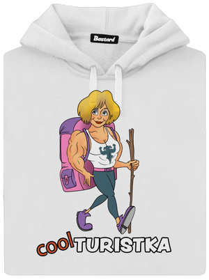 Cool turista dámska mikina klokanka White