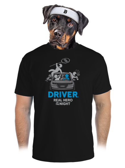 Driver pánske športové tričko Black