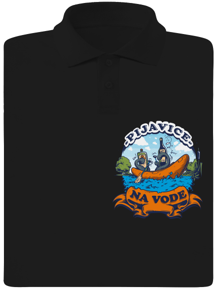 Pijavice na vode pánska polokošeľa Black