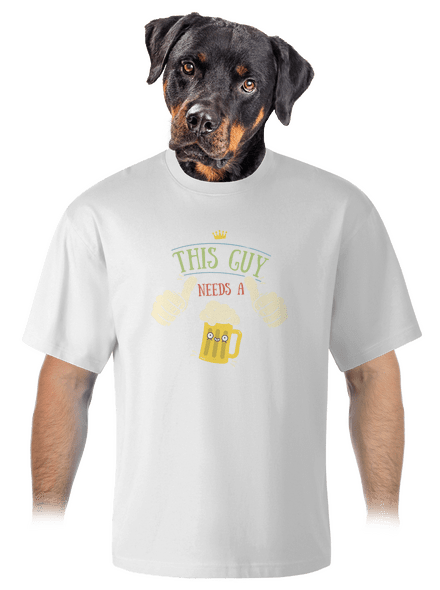 This guy needs a beer unisex tričko oversized White